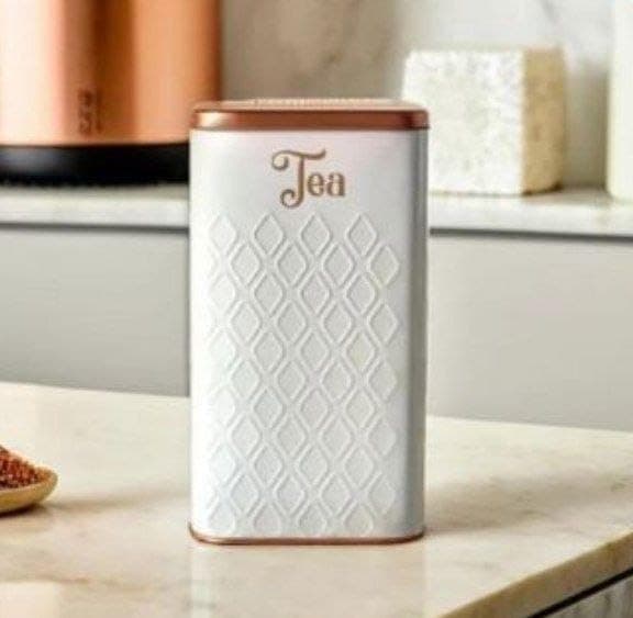 Generic Metal Tea Storage Tin with Transparent Lid, 10 x 13 x 24 cm, .db