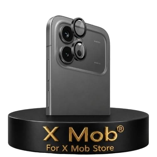 X Mob Camera Lens Protector for Honor 600 5G, Accessories, Camera Cover and Individual Metal Ring 9H Tempered Glass Screen Protector, Case Friendly, Scratch Resistant for Honor 600 (Black)