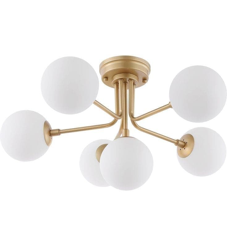Generic Pendant Light 6 Bulb Without Bulbs 30x80x30 cm Gold