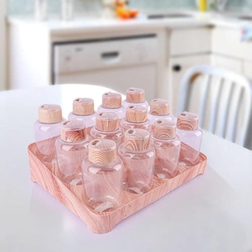 12-Piece Spice Jar Set with Rack 240ml Jumbo Containers for Spices Storage rack