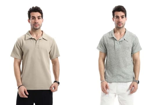 Red Circle Mens Bundle of 2 Ivory Dune Relaxed T-Shirt Bundle of 2 Ivory Dune Relaxed T-Shirt