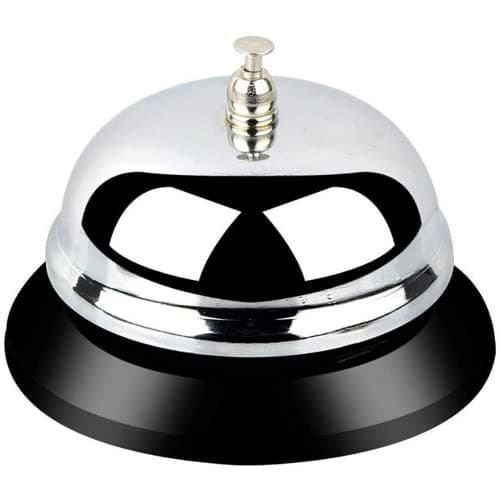 Office Desk Bell Stainless Steel Hand Held Desk Service Bell Attention Call Ringer Counter Bell for Hotels, Schools, Restaurants, Reception Areas, Warehouses, Hospitals & Schools. Security electronics