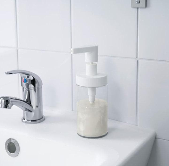Generic Clear Glass Soap and Shower Gel Dispenser, Transparent, with Pump, .soh