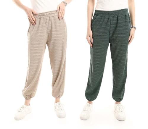 Red Circle Womens Bundle of 2 Comfortable Elastic Waist Summer Lounge Pants Bundle of 2 Comfortable Elastic Waist Summer Lounge Pants Outerwear