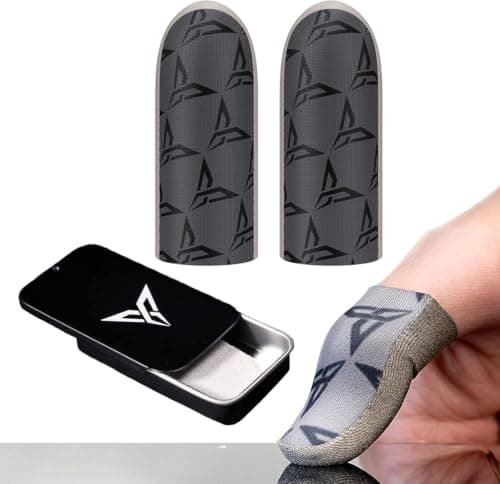 P1 Silver-Cloth Mobile Gaming Finger Sleeve Extremely Thin Material, Zero Touch, Breathable, Extremely Sensitive
