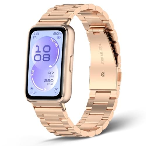 SeGinn Metal Strap Compatible with Huawei Band 11/11 Pro, Stainless Steel Replacement Strap for Men and Women, Easy to Fit for Huawei Band 11 Pro/11 Watch band