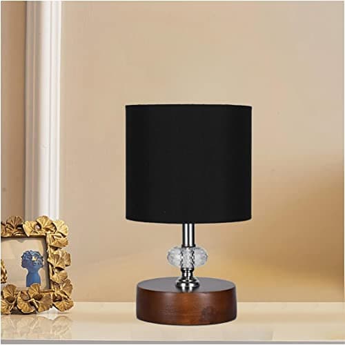 ElRawda Lighting El rawda rl-tl-a-041 table lamp with wood base - black