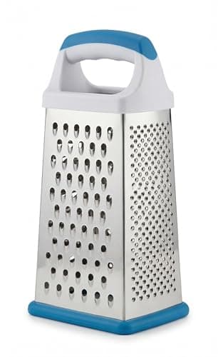 Rocky Jumbo 9-Sided Hexagonal Heavy-Duty Stainless Steel Grater for Large Volume Cheese Vegetable and Fruit Preparation