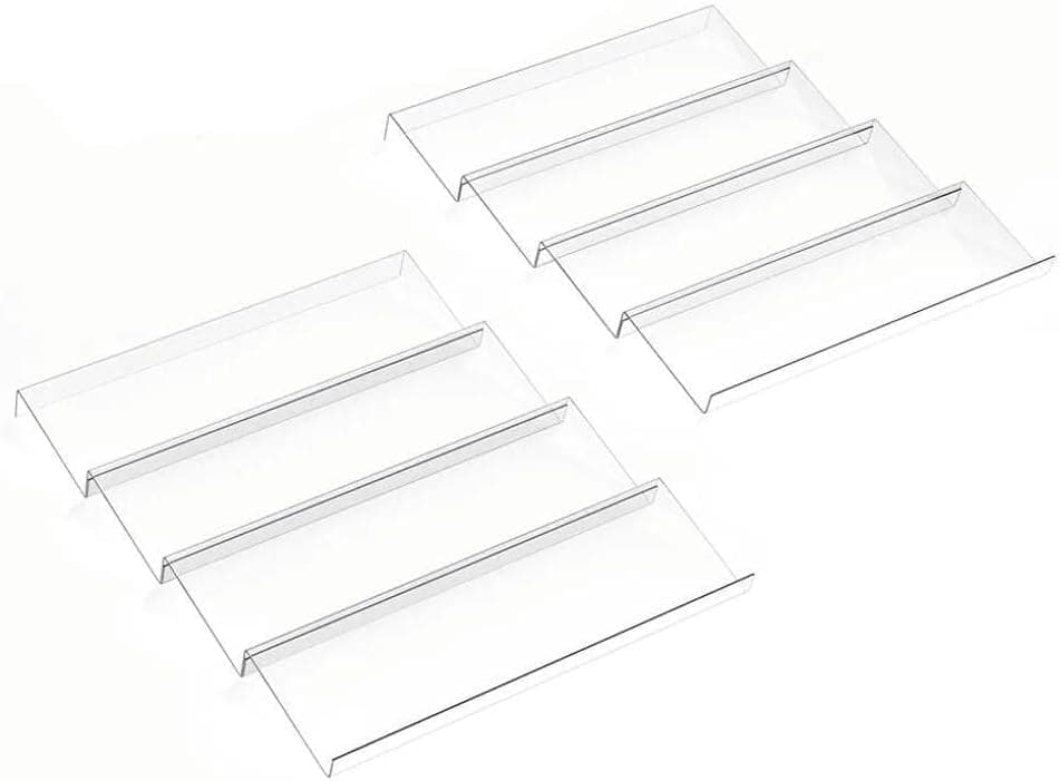 Z-Shape Acrylic Spice Rack Drawer Organizer for Kitchen Shelves and Makeup Storage Clear Tiered Spice Bottle Tray Multi-Functional Display Stand