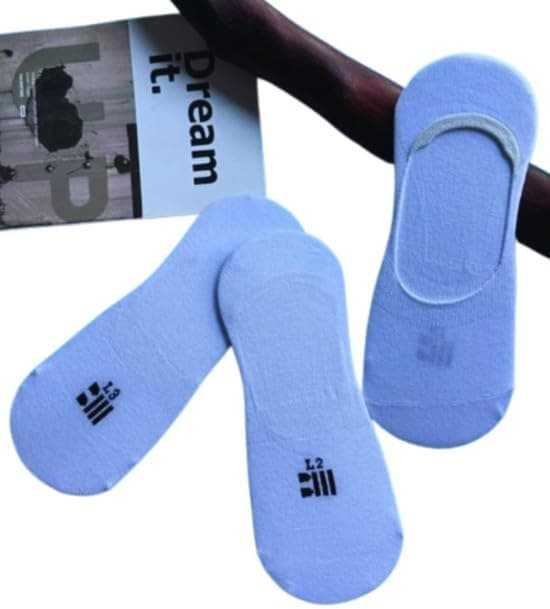 Black & White Invisible No-Show Socks Pack of 3