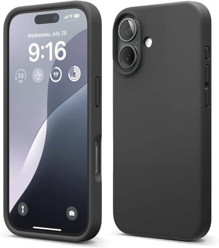 For iPhone 17 – Premium Silicone Shockproof Phone Case – Soft Inner Lining – Minimalist Design – High-Quality Protection, Black Cellular phone case
