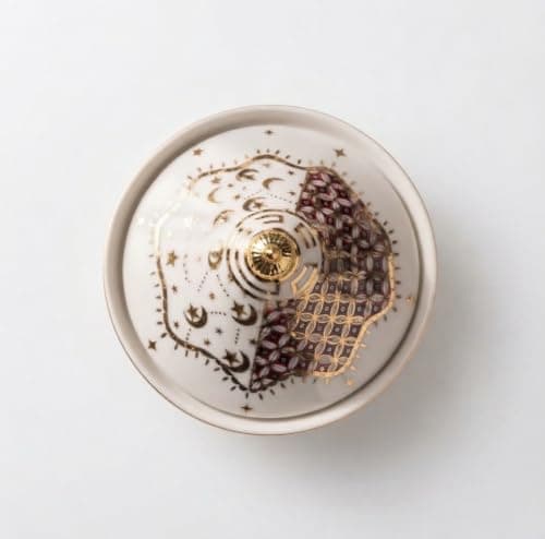 Mini Porcelain Marble Bonbonniere with Base for Candy and Chocolates