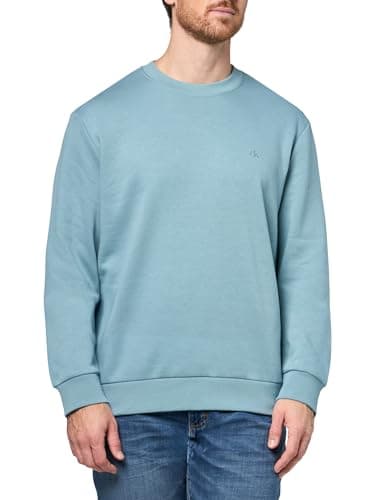 Calvin Klein mens Relaxed Fit Monogram Logo Fleece Sweatshirt Sweatshirt (pack of 1) Sweater