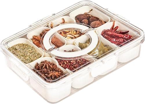 4-in-1 Acrylic Refrigerator Storage Box with Freshness Strainer Baskets
