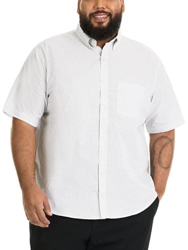 Van Heusen mens Big and Tall Wrinkle Free Short Sleeve Button Down Shirt Button Down Shirt (pack of 1)