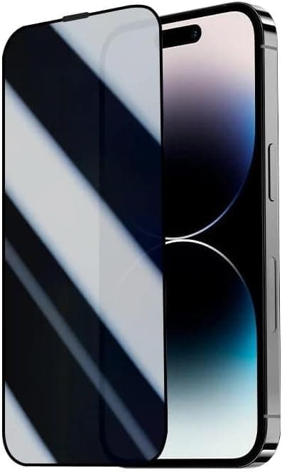 Privacy Tempered Glass Screen Protector Compatible with iPhone 15 Pro Max - 9H Hardness - Full Coverage, Anti-Spy Privacy (Privay)
