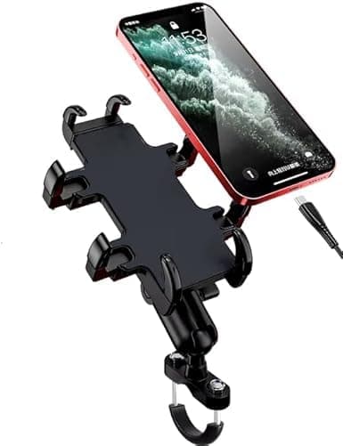 Mobile Phone Holder for Motorcycles on Jadon, Durable Strong Anti-Shock Mobile Phone Holder 8 Arms and Claws Mobile Phone Mount Adjustable Rotation - sacar Portable electronic device mount