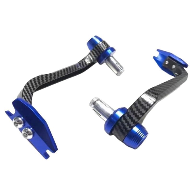 KaberTrade KaberTrade Brake Lever and Clutch Handguard Horn Protector for Motorcycles Designed to Protect Handles and Hands in Case of Collision or Drop (2 Pieces, Carbon Black in Blue, Code:9646) Motorcycle accessory