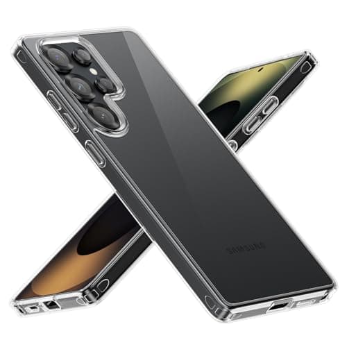 MobNano for Samsung Galaxy S25 Ultra, Protective Shockproof Bumpers [Not Yellowing] Anti-Scratch Transparent Slim Hard PC Back Soft TPU Frame Cover for Men Women - Clear Cellular phone case