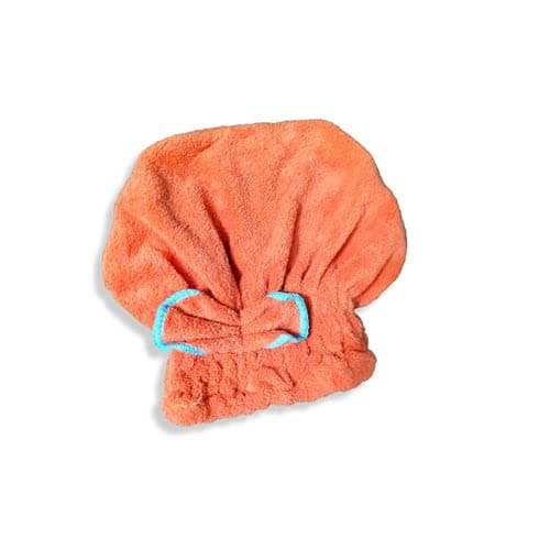 Microfiber Bonnet Hair Towel Bowknot Wrap Hair Towel Quick Dry Wet Hair Orange