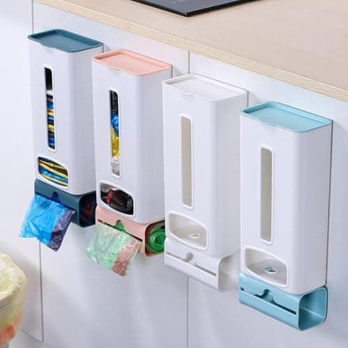 Plastic Bag Holder Organizer Wall Mount Grocery Bag Dispenser Storage