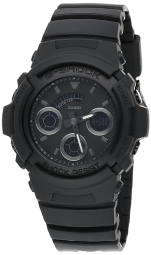 Casio G-shock Men's Black out Series All Black Analog Digital Men's watch AW591BB-1