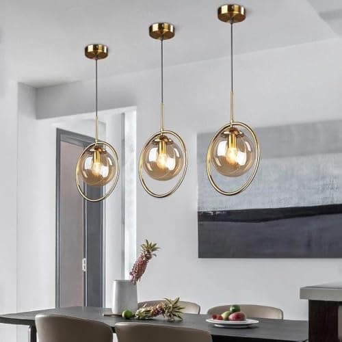 Generic Pendant Light 3 Bulb Without Bulbs 60x60x60 cm Gold