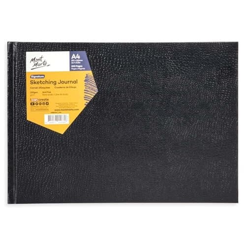 Sketching Journal Croc Finish Signature 150gsm A4 Landscape 100 Page Art media paper