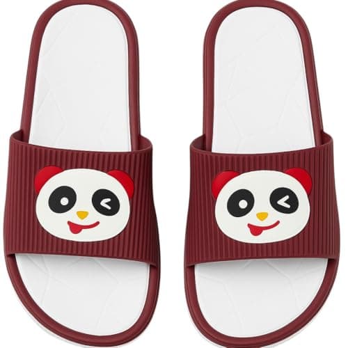 Romba Women's Cartoon Panda Comfort Sole Slippers - Cute Design - Multicolor