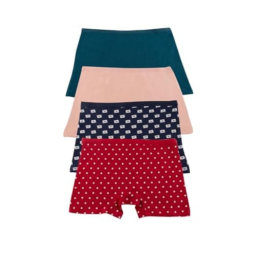 Milk Pack of 4 Cotton Hot Short Panties Underwear for Women Underpants