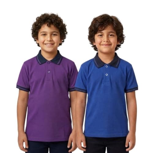 Red Circle Unisex Kids Bundle of 2 Half sleeve polo shirt Bundle of 2 Half sleeve polo shirt (pack of 2)