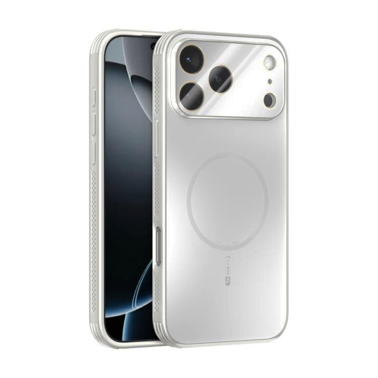 Premium (Compatible with iPhone 17 Pro Max/iphone 18 Pro Max Series Case, Silicone, Wireless Charging Compatible, Camera Protection, Professional Design (Silver) Cellular phone case