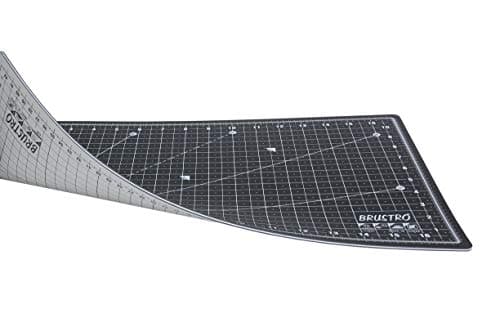 BRUSTRO A3 Double Sided Self Healing Eco Friendly 5 Layers Cutting Mat Metric/Imperial 45cm x 30cm Black Cutting board
