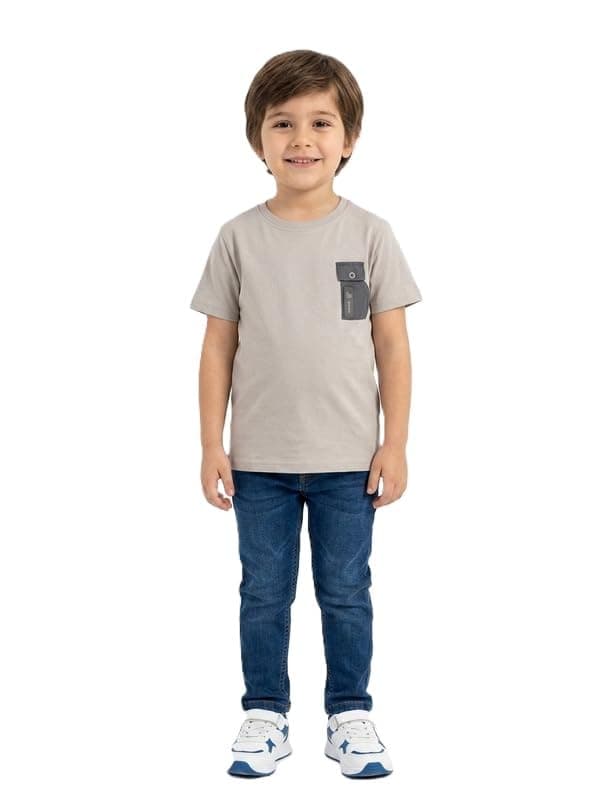 Pebeo Boys Plain T-Shirt Grey 14Y
