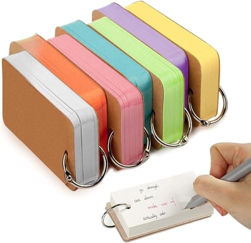 350 Pcs Multicolor Kraft Paper, Paper Study Cards, Binder Ring Easy Flip, for Memo Scratch Pads, Index Card Stock, Bookmark, DIY Greeting Card, 7 Different Color