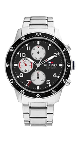 Tommy Hilfiger Watch for Men, Quartz Movement, Analog Display, Silver Stainless Steel Strap-1791950