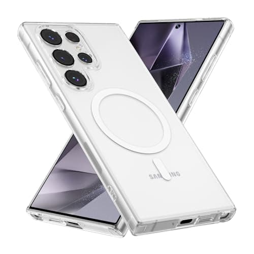 RALEAVO Mobile Phone Case for Samsung Galaxy S26 Ultra 5G, Magnetic Clear Mobile Phone Case Compatible with MagSafe, Shockproof Military Grade Protection Bumper Case for Samsung S26 Ultra, Clear Cellular phone case