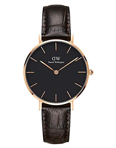 Daniel Wellington Classic Watch Unisex , Japanese Quartz Movement, Analog Display, Brown Leather Strap-DW00100170