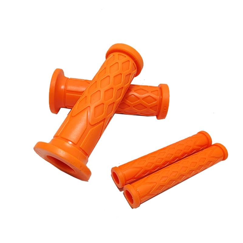 KaberTrade KaberTrade Motorcycle Rubber Grips Interlocking Grip Handle Grip for Motorcycle Scooter (Orange 4 Piece Set Code:10027) Handlebar grip