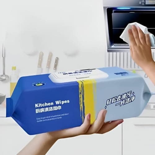 80-Piece Kitchen Grease Cleaning Wipes for Stoves Hoods & Ceramic Surfaces Towel