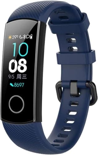 Xmob Compatible with Honor Band 5/4 Adjustable Soft Silicone Sport Wristbands Replacement for Watch 5 - Adult Women