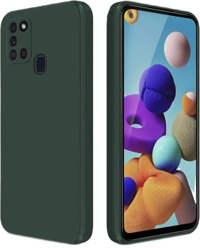Generic Silicone Case Padded Inside with Full Camera Protection for Samsung Galaxy A21S (Oil) Cellular phone case