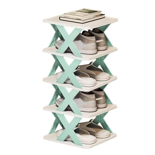 " EFFICIENT AND STYLISH: Stackable Shoe Tower Rack with Adjustable Slots for Easy Organization, 4/5 Tier for Entryway House or Bedroom or Living Room, by Catch.Up" (2) Shelf
