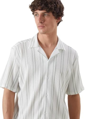 LC WAIKIKI Man Regular Fit Short Sleeve Dobby Men's Shirt