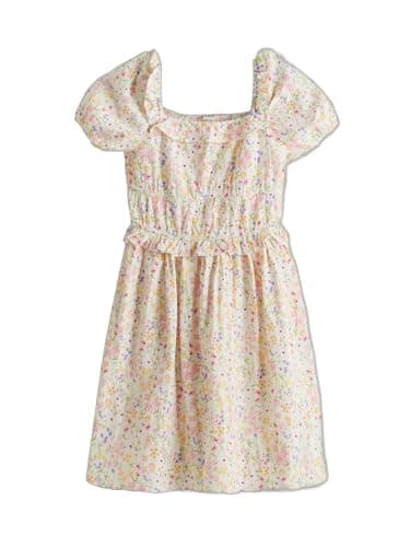 LC WAIKIKI S5FA00Z4-LRP-1 Kids Seersucker High Cotton Content Square Collar Regular Dresses - Girls