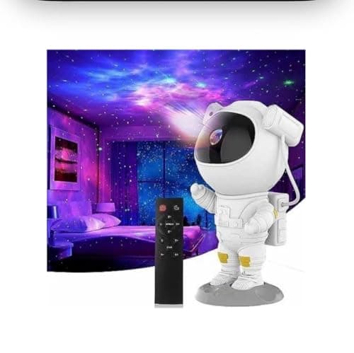 Astronaut Galaxy Projector, LED Night Light, with Remote Control, Multi-Colour, 9 Inch for Rooms and Ceilings Lamp
