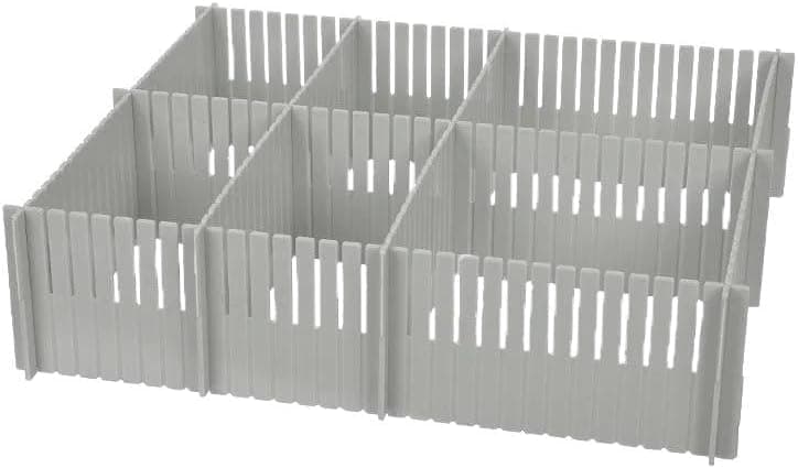 Adjustable DIY Drawer Divider Slats Plastic Grid Storage Organizer Strips Drawer slide