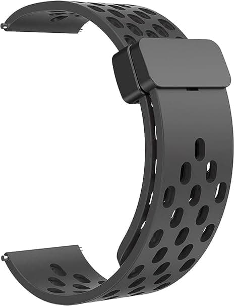 For (Compatible with Watch 22mm) Magnetic Buckle Silicone Watch Band Compatible with Samsung Galaxy Gear S3/Huawei GT3 46mm/GT2E/Pro/GT 3 GT2 46mm/Magic 2 46mm/Amazfit GTR3 by Next store