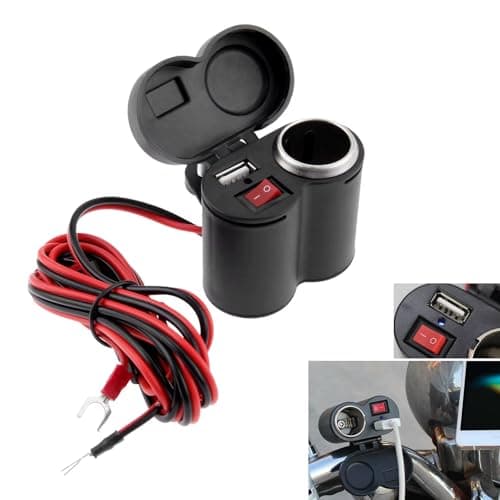 USB Phone Charger Modified with Cigarette Lighter Phone Charger Motorcycle Cigarette Lighter Car Cigarette Lighter Dispenser, Dual Slot Plug for Car, Marine Truck, Bike, Scooter - by KaberMisr 2020 Charging adapter