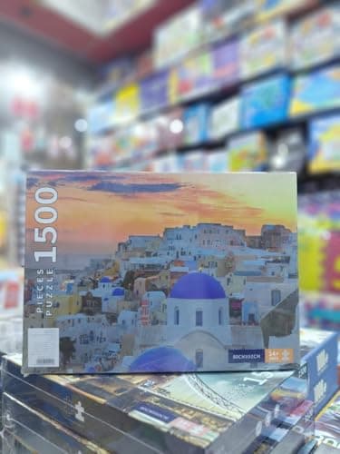 Jigsaw Puzzle 1500 Pieces, Santorini Greece Theme, 80cm x 60cm, Ages 14+